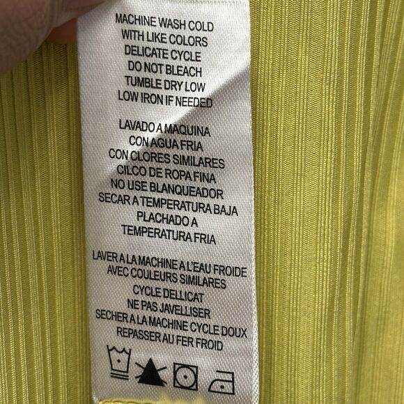 Nina Leonard Crape Shift Dress Size Plus Sz 2X Lemon Yellow Festival Party Light - Picture 10 of 10